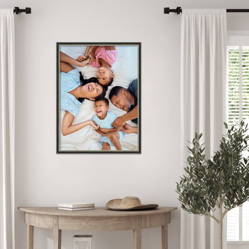 Theo Black Silver Narrow Framed Picture Frame, Photo Frame