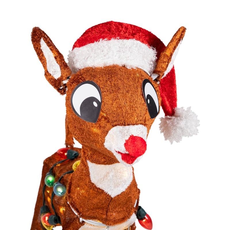 24" Lighted Rudolph String Lights Christmas Outdoor Yard Decoration - Brown