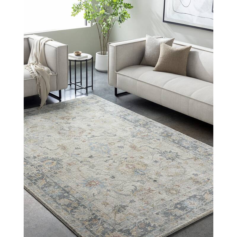 Livabliss Avellino Traditional Area Rug - 6'7" x 9'2" - Beige/Grey - Rectangle