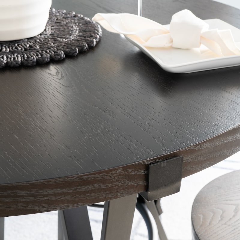 Cassidy Charcoal Wooden 5-Piece Counter Height Dining Set with 4 Stools