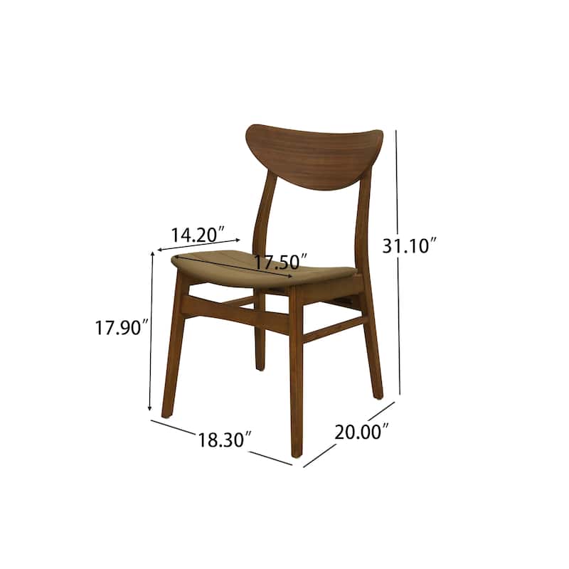 Anise Faux Leather and Rubberwood Dining Chair (Set of 2) by Christopher Knight Home