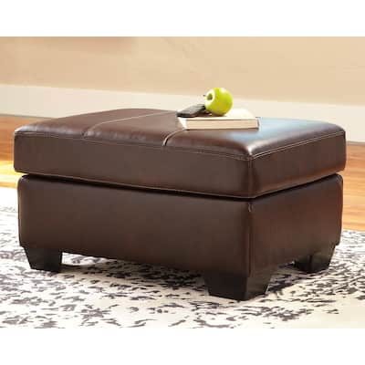 Morelos Traditional Leather Ottoman