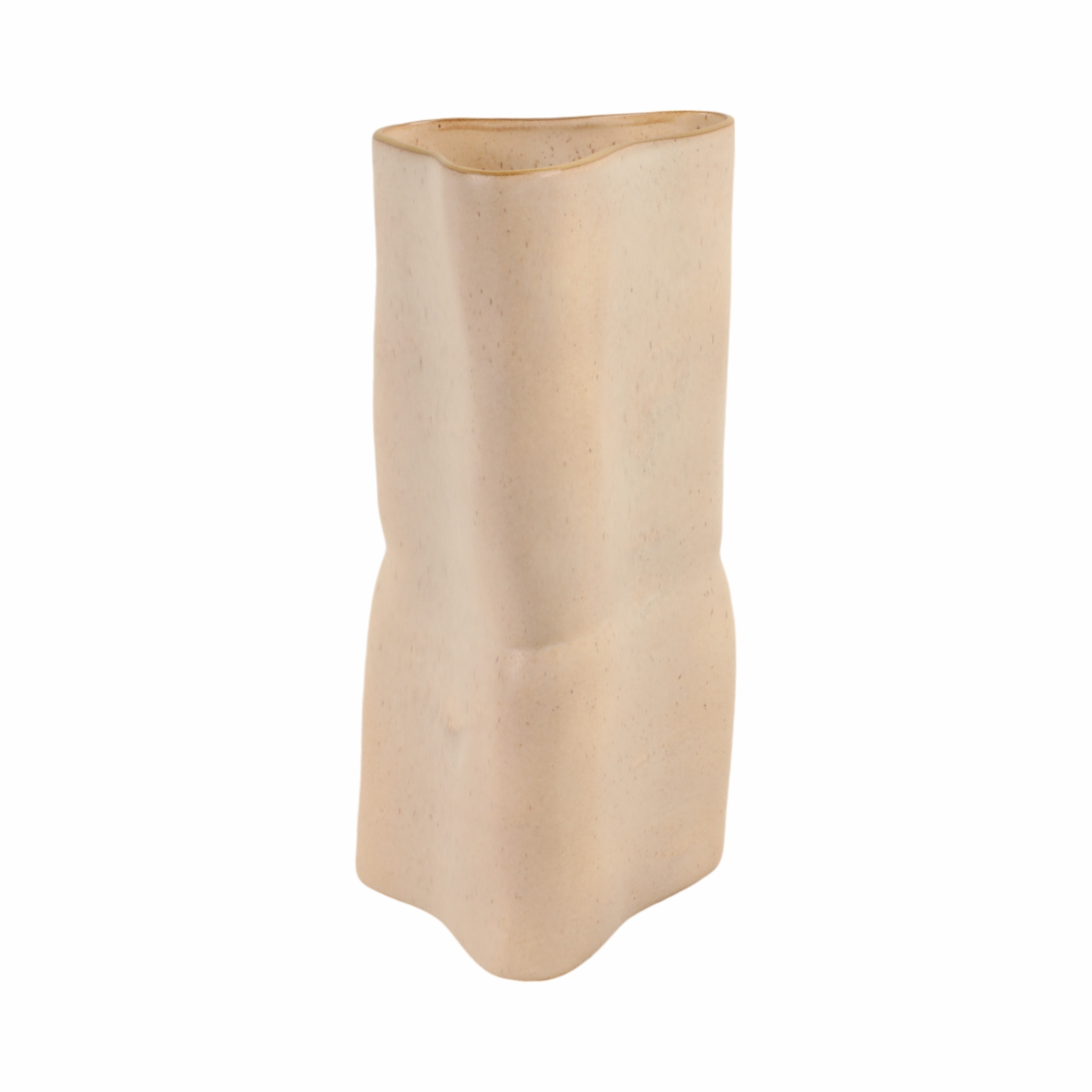 Earthenware Ceramic Vase with Organic Design and Textured Finish