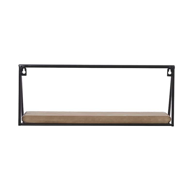 Metal 3 Shelf Wall Shelf - Set of 3 Black - Roche River Decor
