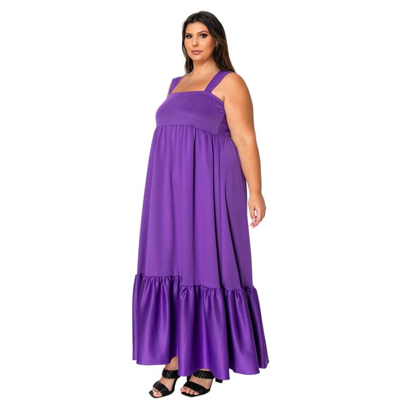 L I V D Plus Size Angelika Ruffled Hem Maxi Dress