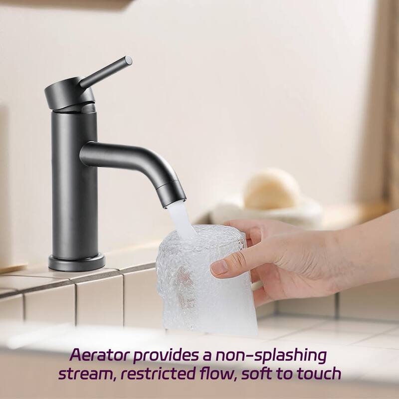 Modern Single Handle Bathroom Sink Faucet with Single Handle Lever Design, Water Saving, Anti Corrosion and Anti Rust