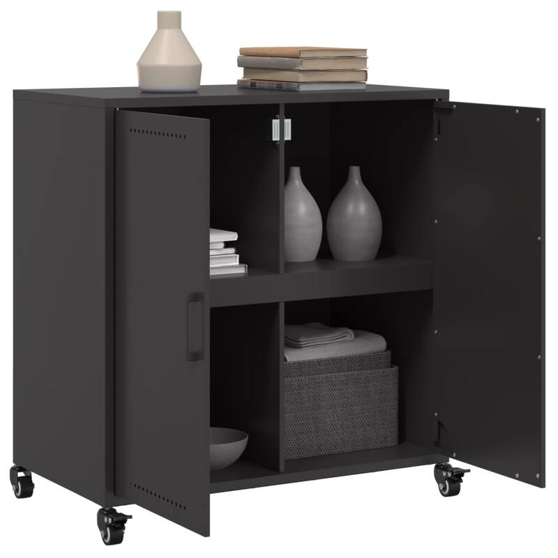 vidaXL Sideboard Cupboard Storage Cabinet Home Organizer Cold-rolled Steel - 15.4 x 26.8 x 28.3