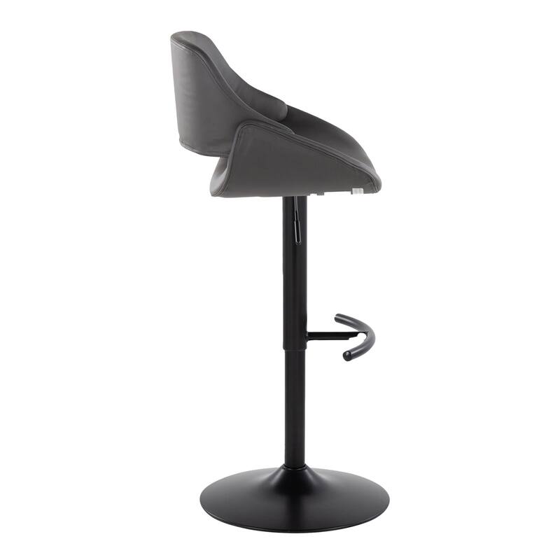 Silver Orchid Svellingen Adjustable Bar Stool with Rounded T Footrest - Set of 2