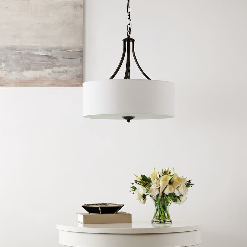 SAFAVIEH Lighting Zaida Chandelier - 20" W x 20" D x 22" H - Oil Rubbed Bronze