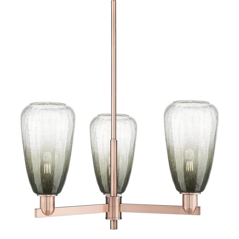Innovations Lighting 716-3CR-9-18 Brookhaven Almond Chandelier - Antique Copper / Slate
