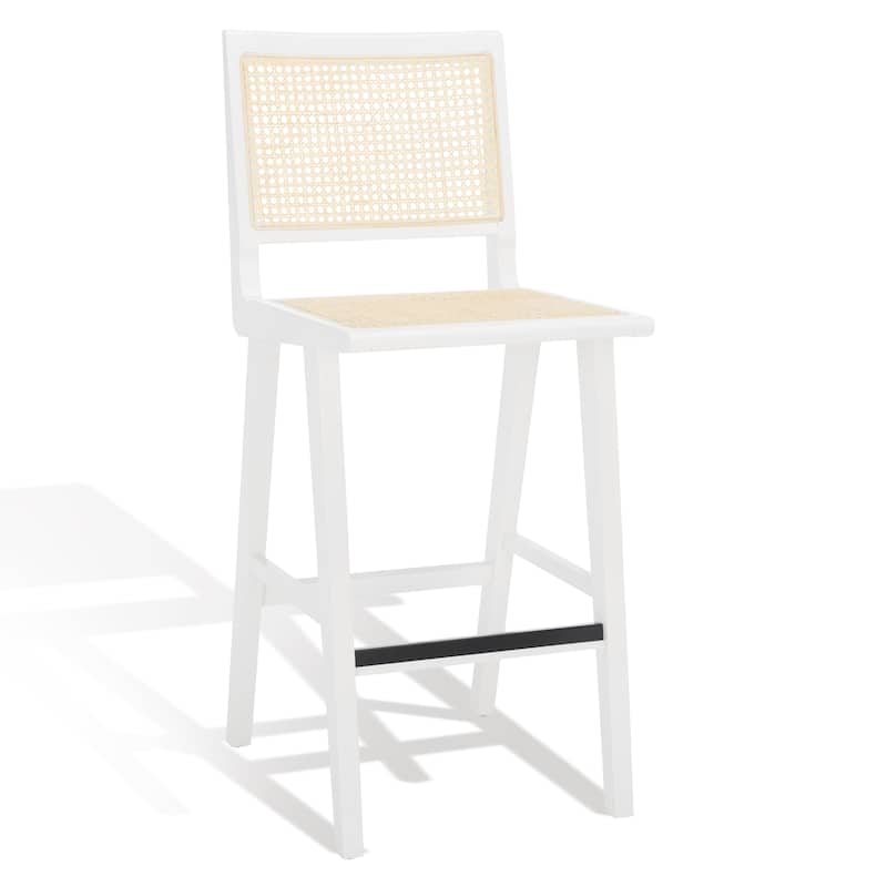 SAFAVIEH Couture Jeff French Cane 30-inch Bar Stool - 18 In. W x 23 In. D x 45 In. H - 18Wx23Dx45H