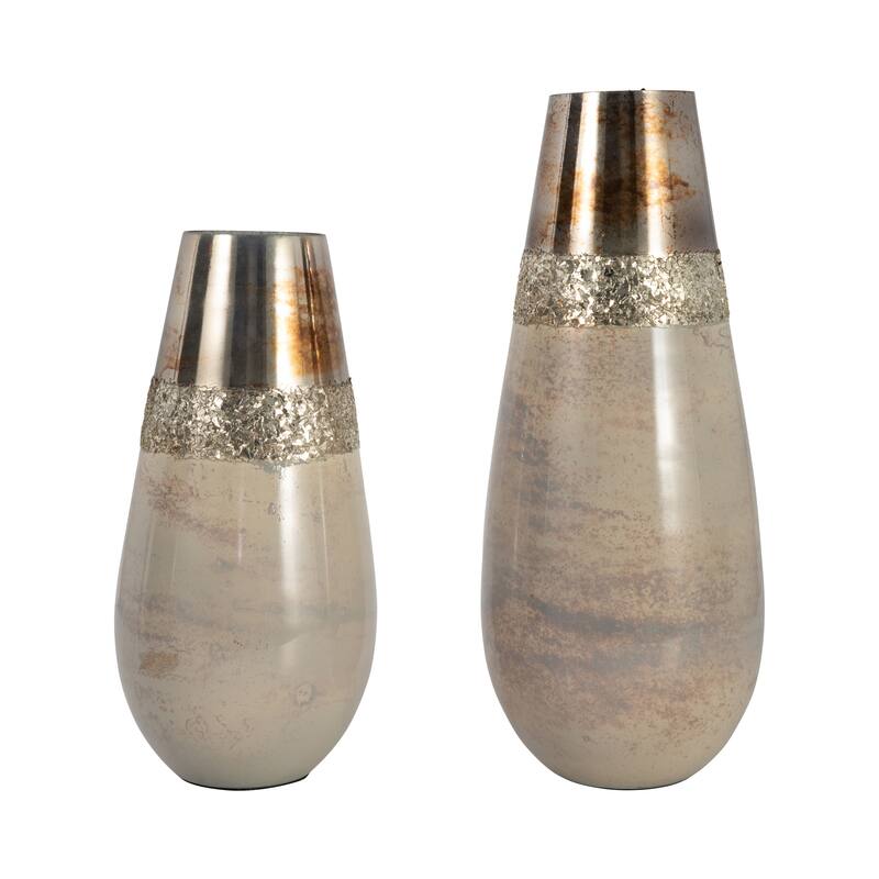 Sagebrook Home Glam Modern Glass Vase