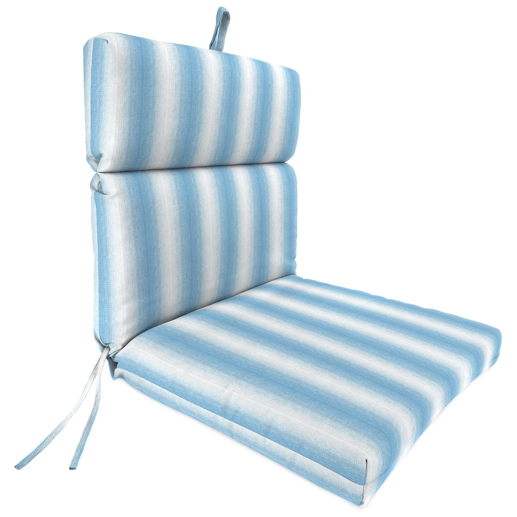 22" x 44" Outdoor Chair Cushion with Ties and Loop - 44'' L x 22'' W x 4'' H