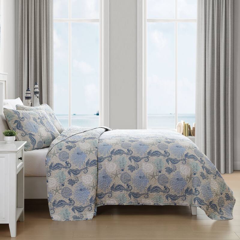 Caribbean Joe Coastal 3PC Quilt Set