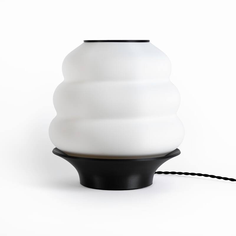 Honey Pot 12" Minimalist Classic Plant-Based PLA 3D Printed Dimmable LED Table Lamp, by JONATHAN Y