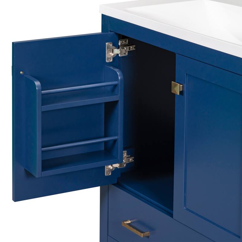 30 inch MDF Freestanding Bathroom Vanity without Top with Soft-Close Drawer