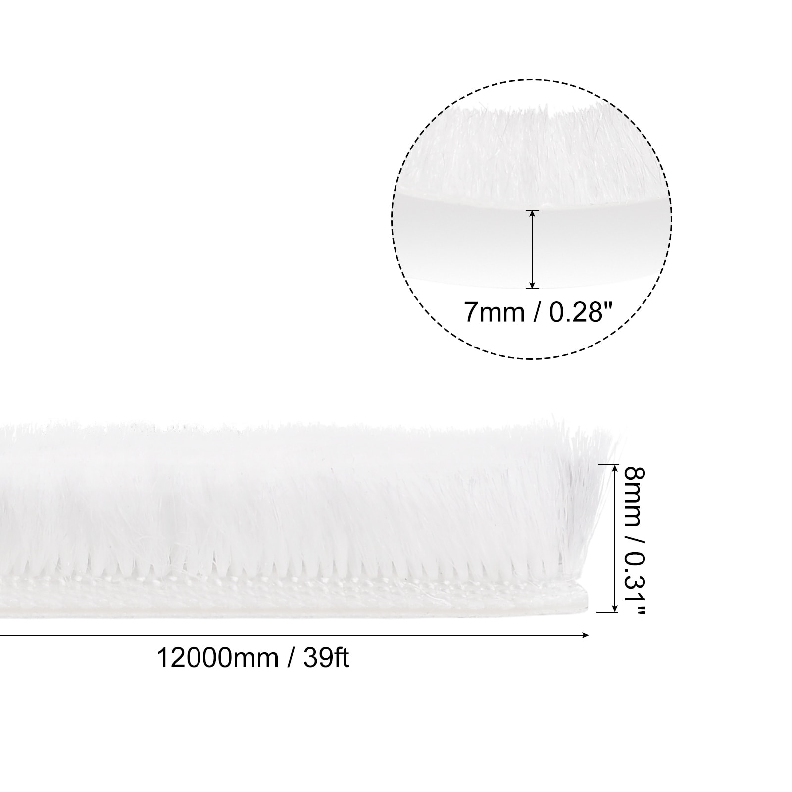 Weather Stripping Brush, Self-Adhesive Seal Weatherstrip Sweep
