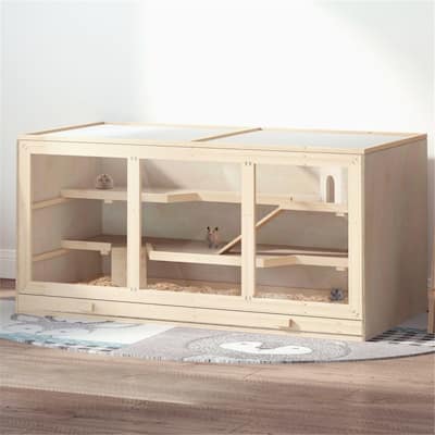 Wooden Hamster Cage - Multi
