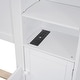 preview thumbnail 16 of 92, Platform Bed with All-in-One Cabinet & Sockets, Wooden Slats Support Bed Frame with 2 Drawers & Trundle-No Box Spring Required