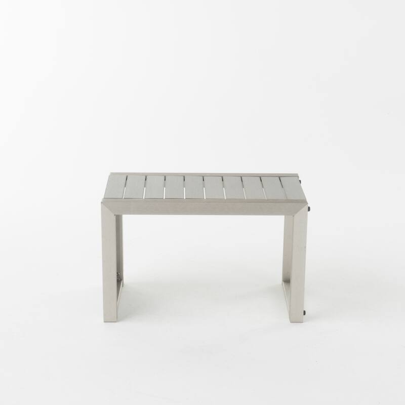 Cape Coral Mesh and Aluminum 3-piece Chaise Lounge with End Table Set by Christopher Knight Home