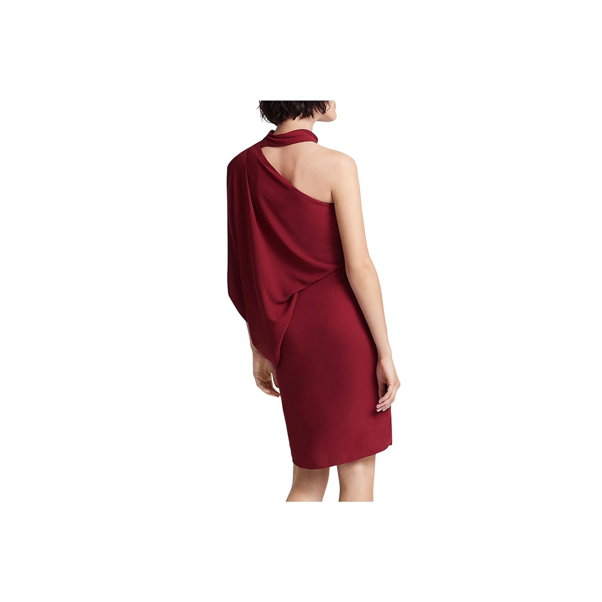 Halston Womens Mini Dress Mock Neck One
