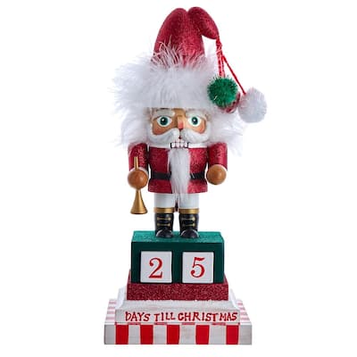 Kurt Adler 12-Inch Hollywood Countdown to Christmas Santa Nutcracker - Multicolored