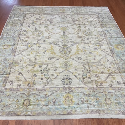 HERAT ORIENTAL Handmade Vegetable Dyed Oushak Wool Rug - 8'6" x 10'3"