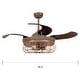 preview thumbnail 7 of 7, Industry 46-inch Bronze Industrial Weathered Oak Retractable Ceiling Fan