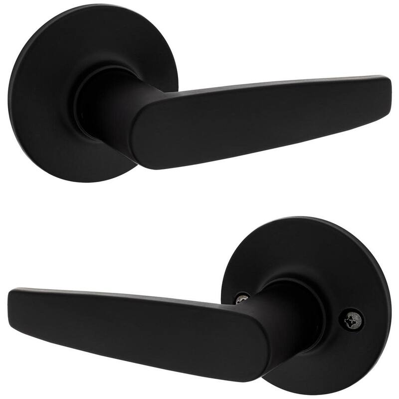 Kwikset Winston Passage Door Lever Set with Round Rose from the