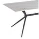 preview thumbnail 70 of 131, Elega Modern Sintered Stone Dining Table Modern Trestle Base Powder-Coated Steel Frame Kitchen Table - 47"-71"