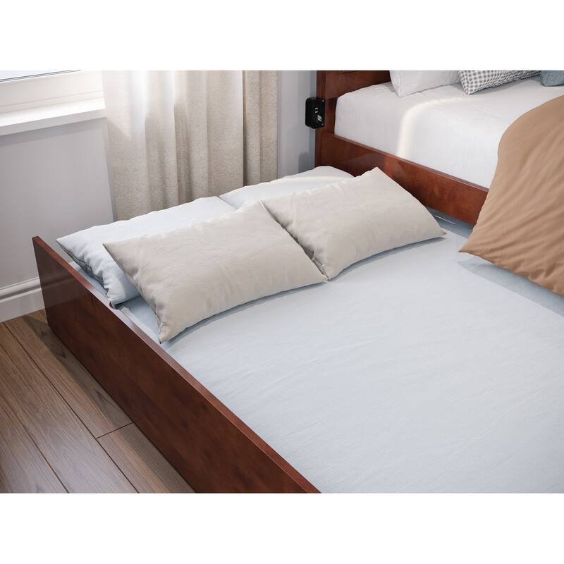 Canyon Full Platform Bed with Matching Footboard & Full Trundle