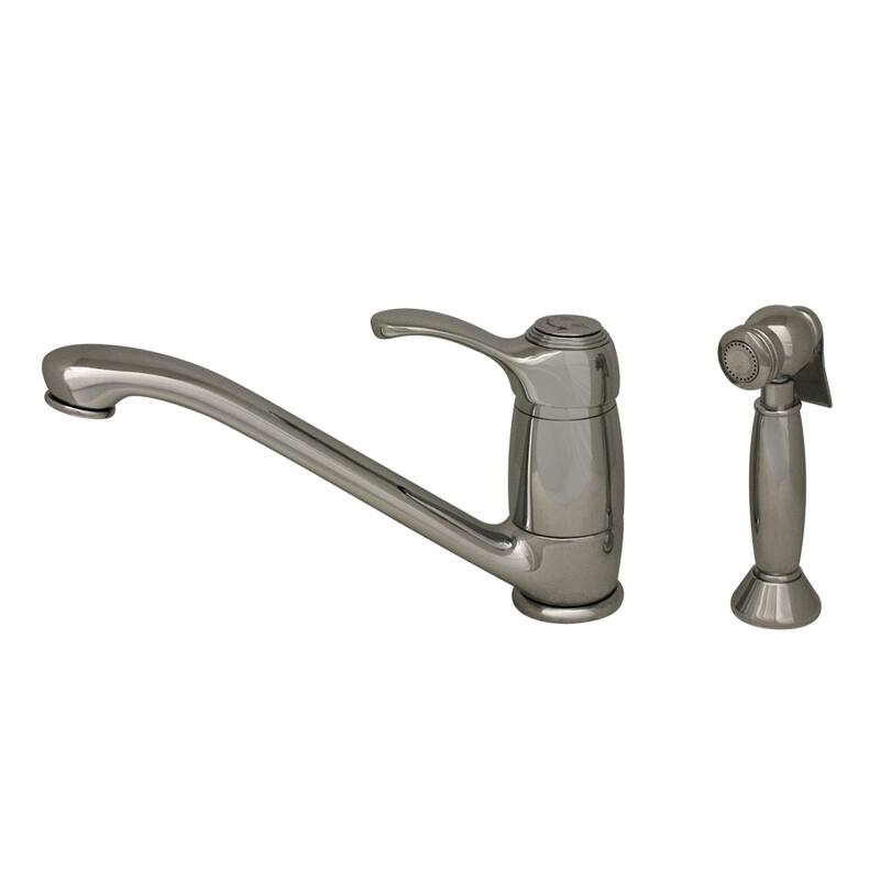 Metrohaus Single Lever Kitchen Faucet with Matching Side Spray - Polished Chrome