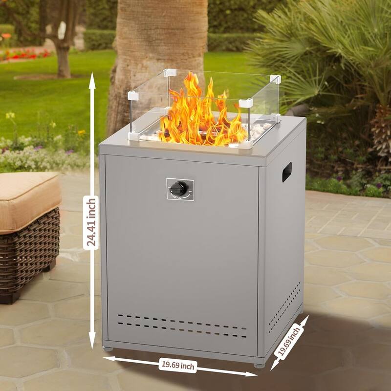 50000BTU Multi-functional Outdoor Fire Pit with Efficient Heating Performance and Easy Assembly, Flexible Flame Control