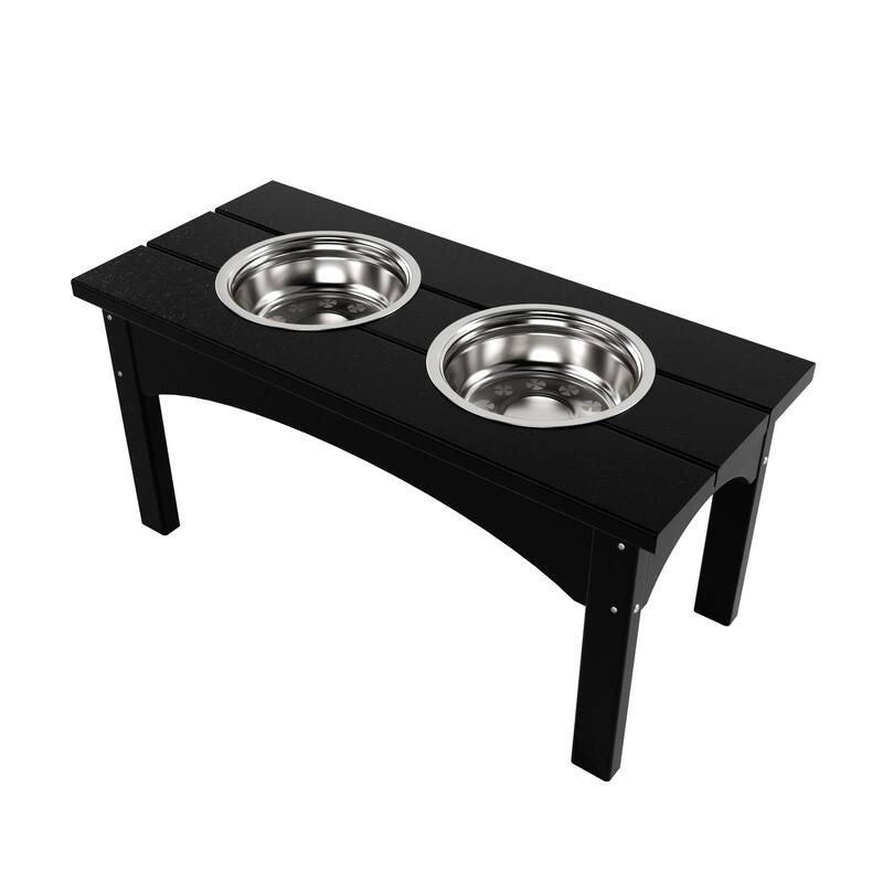 Elevated Pet Feeder with Stainless Steel Bowls