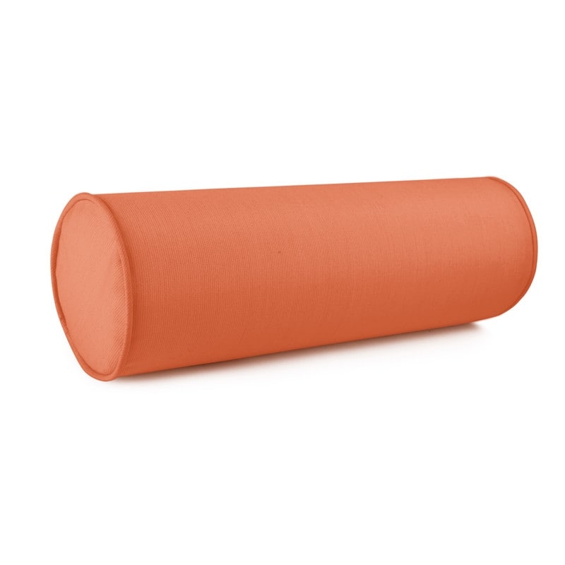 Austin Horn Classics Sunbrella Zippered Neck Roll Bolster (set of 2) - Cayenne