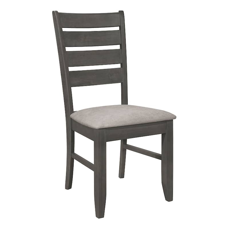 Dexter Grey and Dark Grey Padded Seat Side Chair (Set of 2)