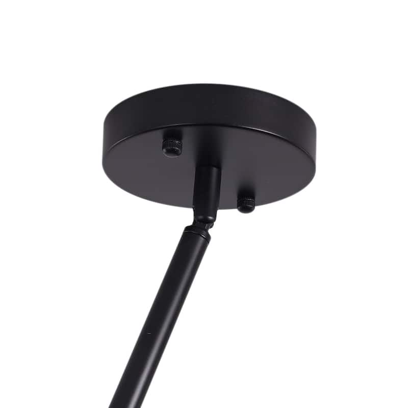 Single Square Farmhouse Pendant Light - Wood, 8 in - Black