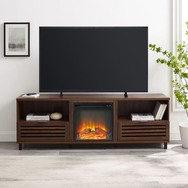 slide 2 of 19, Middlebrook Hilla 70-inch Modern Fireplace TV Stand