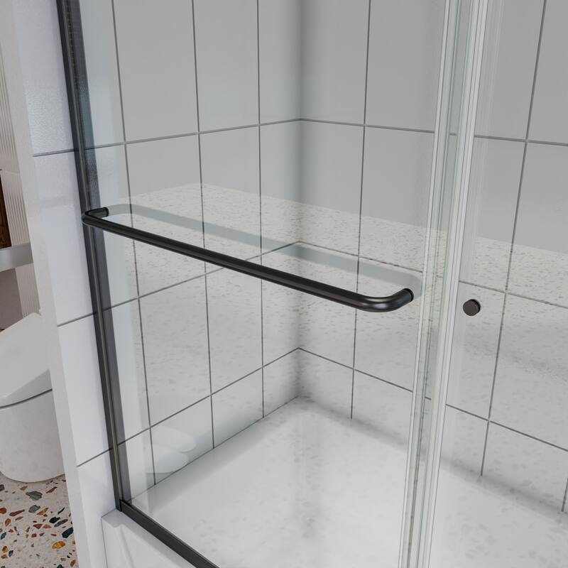 60''x58'' Double Sliding Semi-Frameless Shower Tub Door