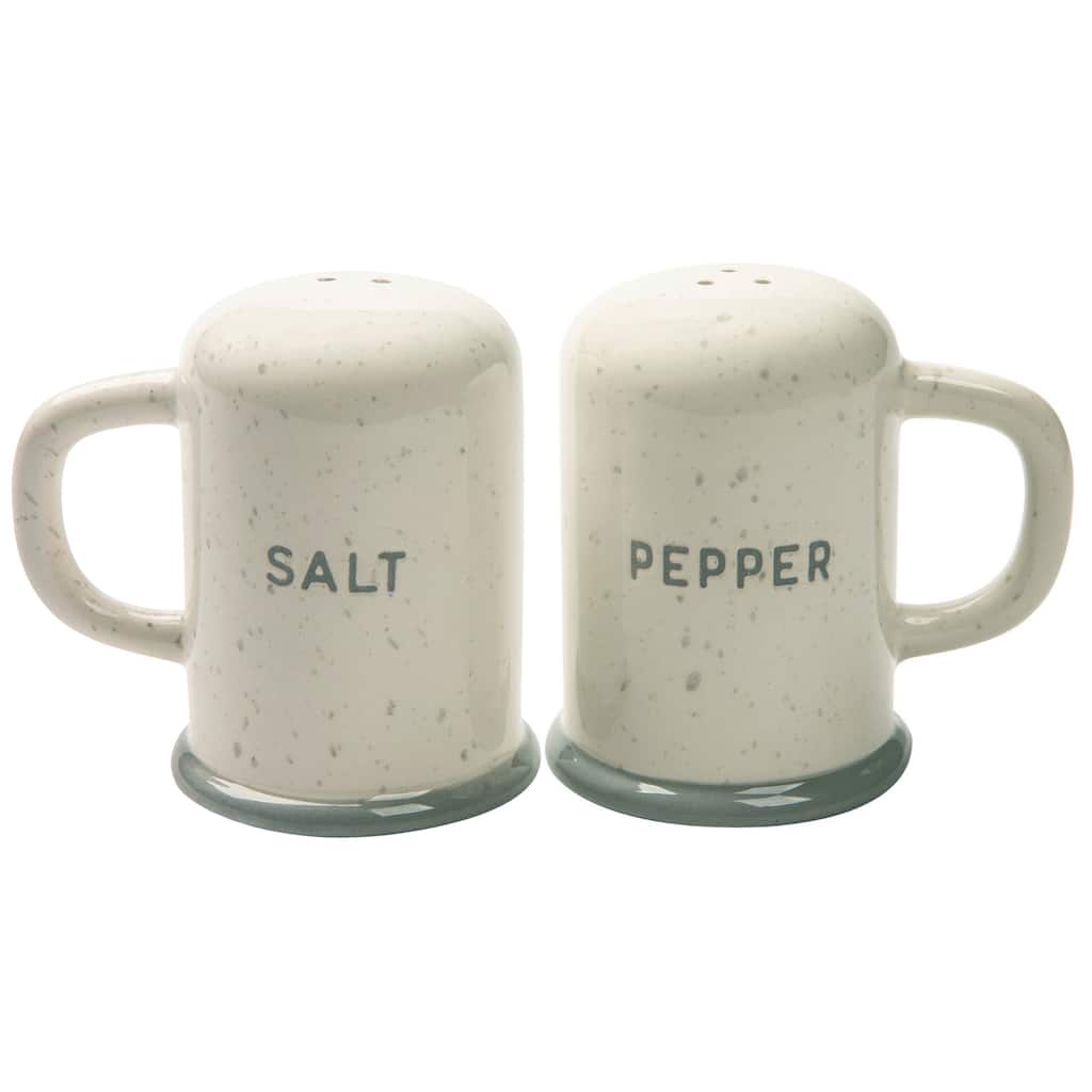 Transpac Dolomite 3.75 in. White Spring Cabin Salt and Pepper Shaker Set of 2