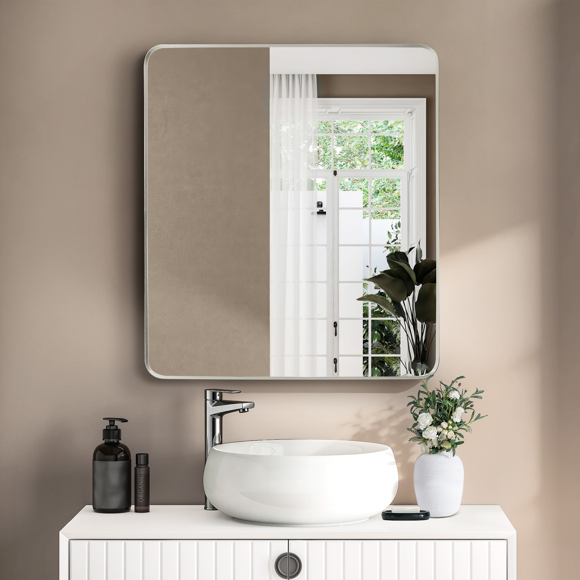 Mutriku Rectangle Aluminum Framed Wall Mount Mirror