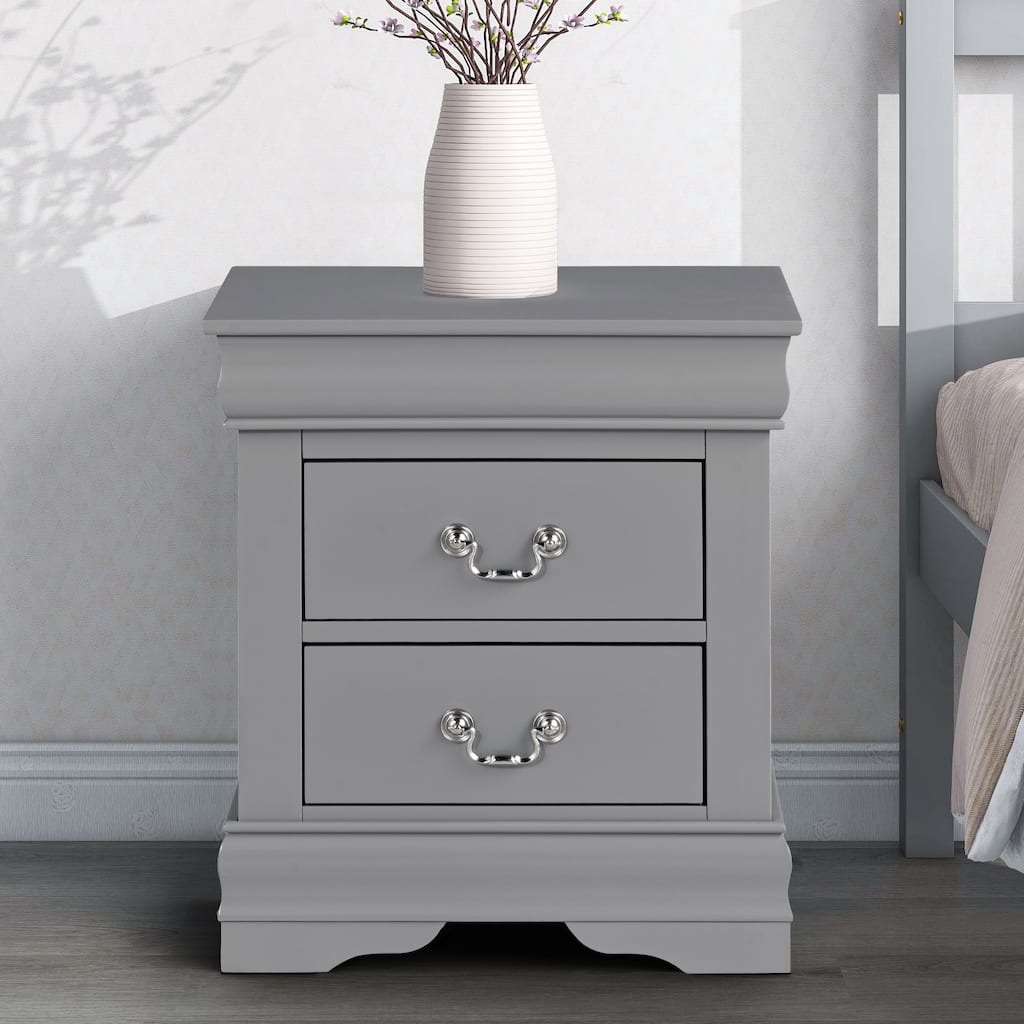 Modern Grey 2 - Drawer Nightstand