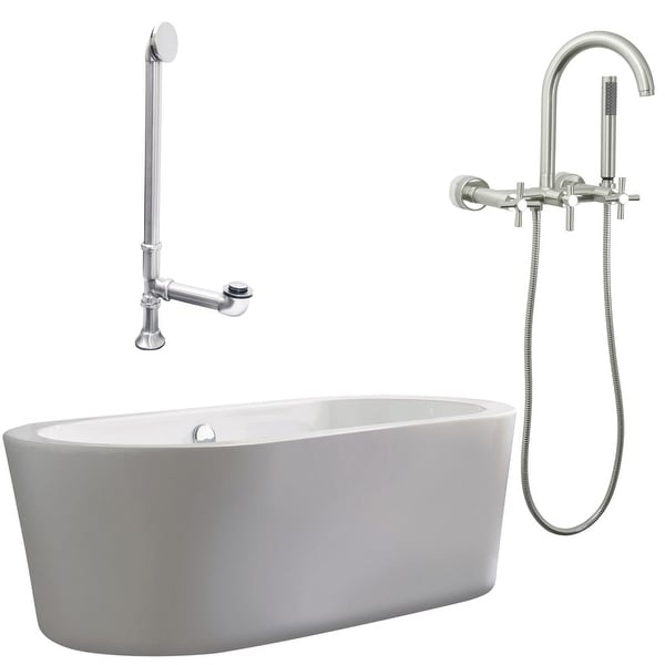 Giagni LV1-C Ventura 67" Free Standing Soaking Tub Package