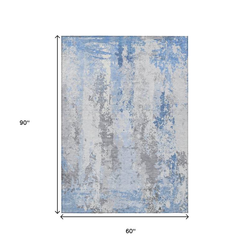 HomeRoots Abstract Transitional Rectangle Outdoor Rug