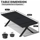 preview thumbnail 2 of 12, Outdoor Patio All-Weather Aluminum X-Shaped Rectangular Dining Table with Umbrella Hole