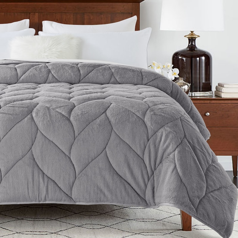 Waverly Cozy Reversible Grey Down Alternative Comforter