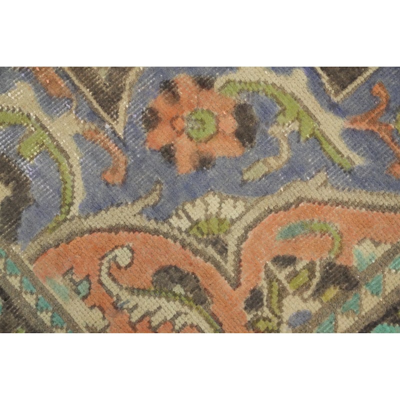 Hand Knotted Oriental 100% Wool Carpet Traditional Floral Oranges & Rust Tabriz Area Rug - 11' 11'' X 9' 4''