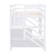 preview thumbnail 18 of 16, Twin Loft Bed with Storage Staircase & Window, Gray