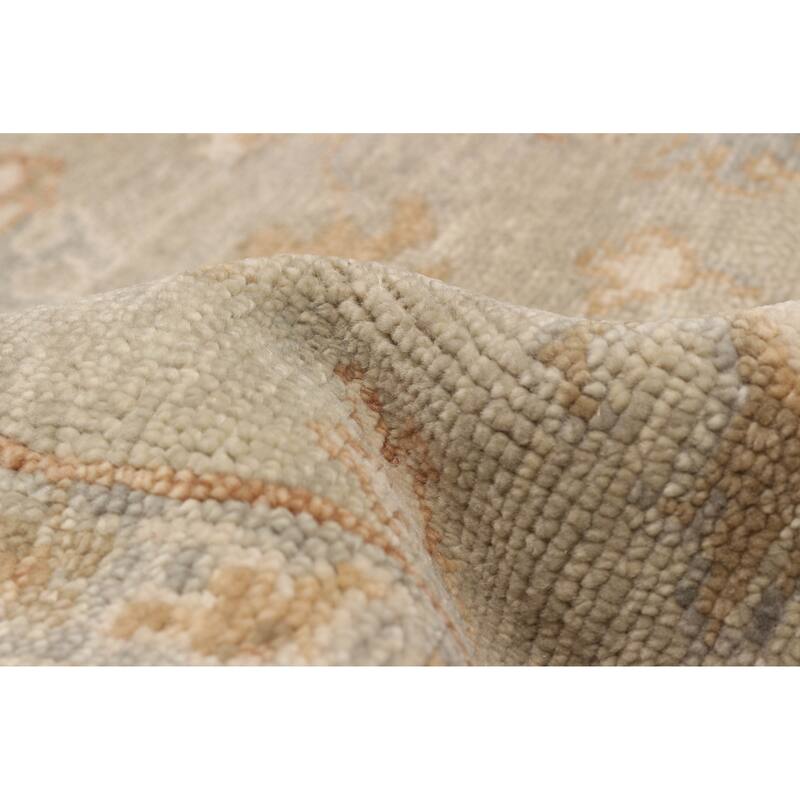 ECARPETGALLERY Hand-knotted Oushak Grey Wool Rug - 8'1 x 9'10
