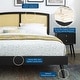 preview thumbnail 8 of 17, Sierra Cane and Wood Full Platform Bed With Splayed Legs